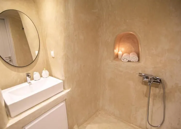 Luxury Santorini Elysian Dyo Private Hot Tub Air Conditioning 빌라 *